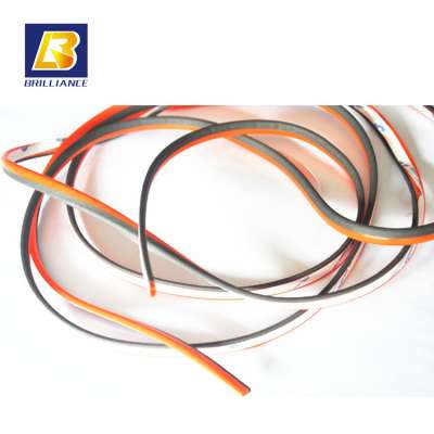 Different shapes of rubber parts Knitted Wire or Conductive Thread gaskets and tape for shielding,l shape rubber moulding