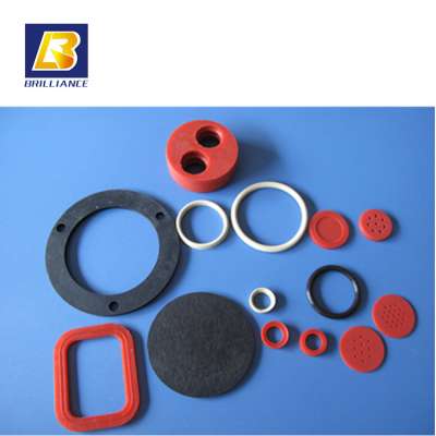 Custom made round flat silicon rubber gasket Colored Oil Resistance FPM different shapes sealing round flat rubber gasket