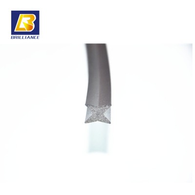 Rushed Roll Aluminum silver plating conductive strips special shape conductive elastomer strips channel strips